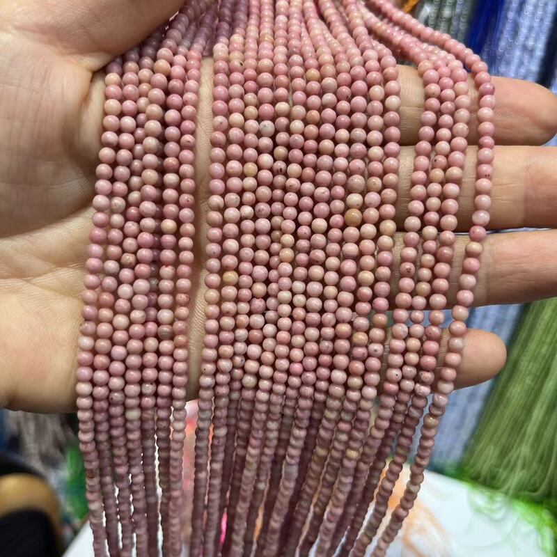 Wood fossil Beads 3mm glossy round Beads string Gemstone Woodstone Mini Beads