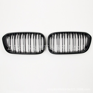 Suitable for Bmw 15-17 1 Series F20F21 Double-Line Grille F20Lci Period Front Bumper Bright Black Modified Air Intake Grille