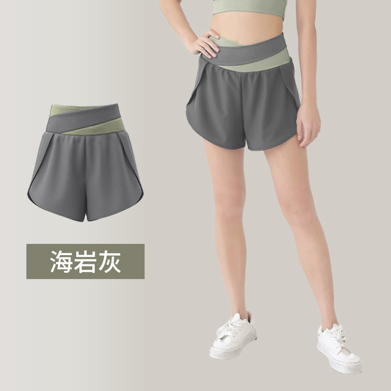 씨락 그레이 페이크 투피스 반바지