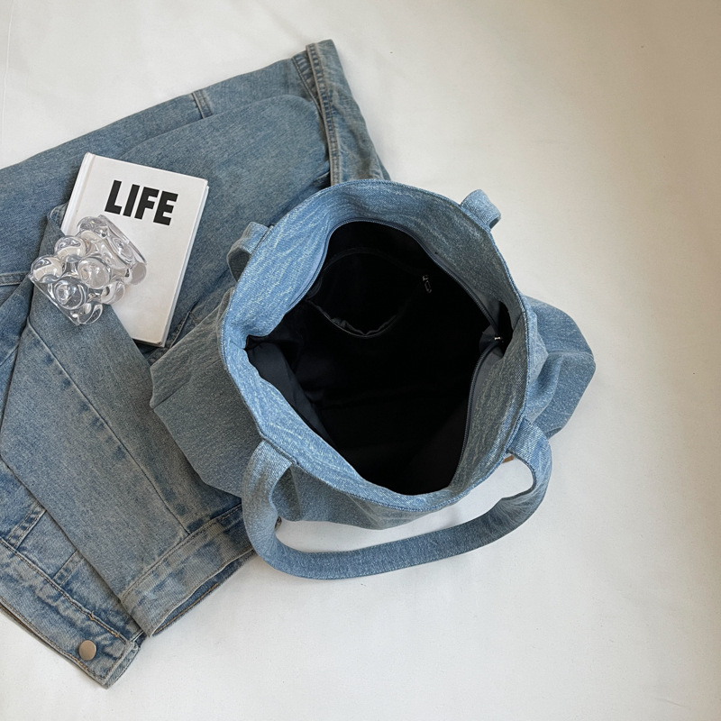 Bolsos para mujer 2024 nuevo bolso de hombro casual de gran capacidad simple y versátil para estudiantes universitarios