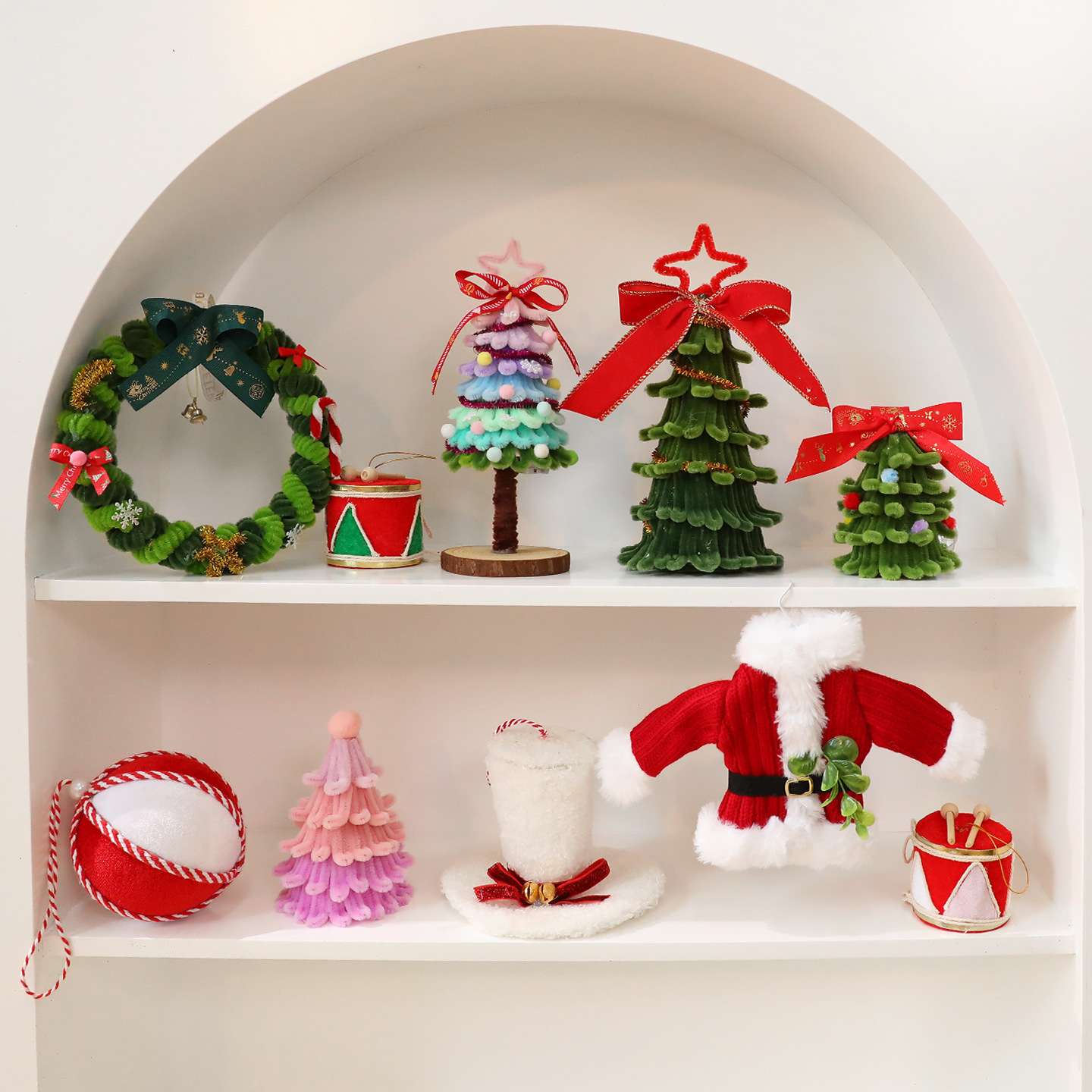 Shengyuan nuevo torsión mini decoración de árbol de Navidad DIY decoración de árbol de Navidad de escritorio pequeño para el hogar