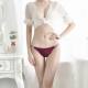 Seamless ice silk underwear women's cotton crotch ultra-thin breathable sexy lace edge thin belt low waist briefs factory wholesale