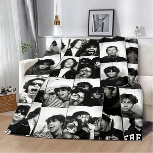 Cross Border Supply Triple Printed Blanket Picnic Blanket Warm Blanket Home Travel Birthday Gift Sofa Blanket