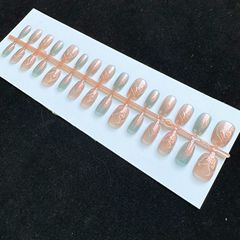 30片手工穿戴甲鎏金款氣質流行百搭不傷指甲可拆卸成品甲片