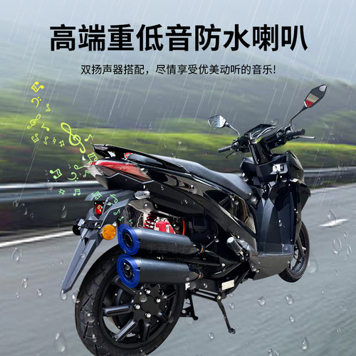 Motorcycle direct supply simulated sound car audio subwoofer with flame exhaust pipe 12V with lights Bluetooth speaker