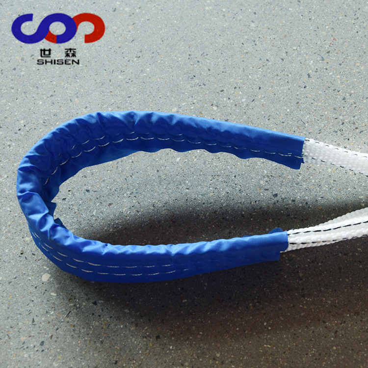 世森牌起重吊装带 白色双头扁平吊装绳1吨5t3吨2T