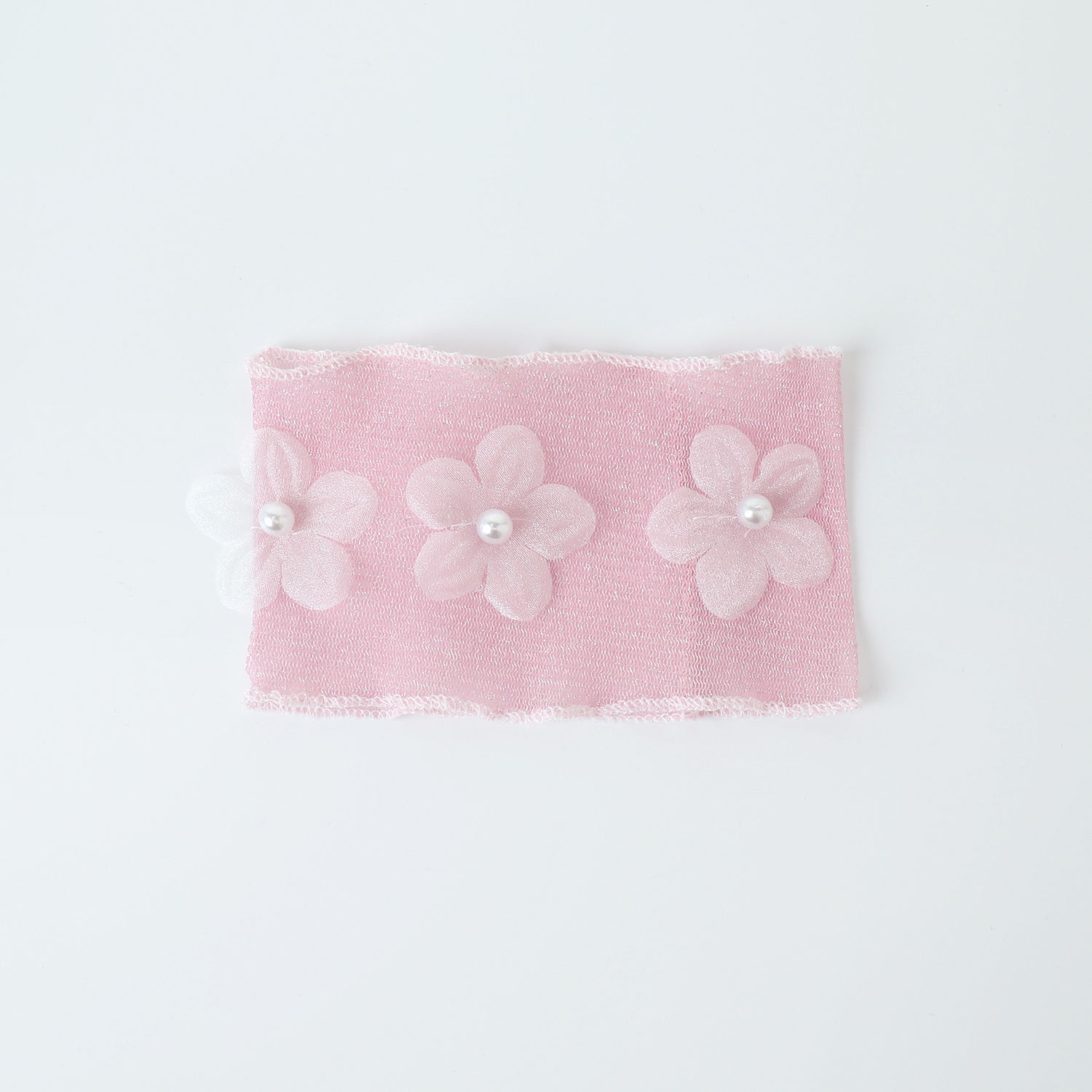 Beaded Flower Piece Decorated Ice Silk Small Scarf Summer Thin Women's Sun Protection Neck Protection to Cover Blemishes High Elastic Scarf Pullover