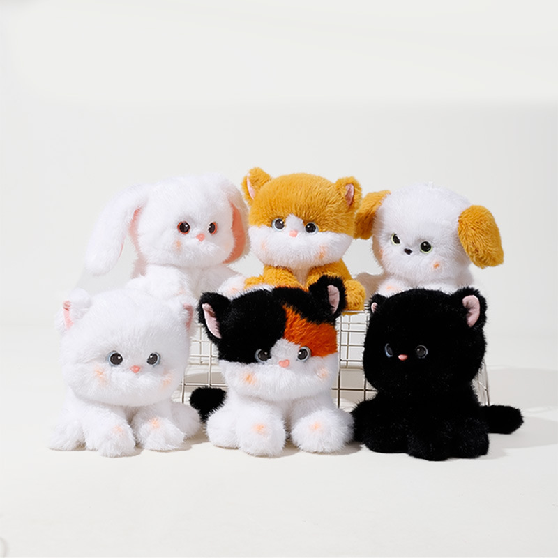 かわいい三毛猫人形、かわいいペットぬいぐるみ、子猫人形、テーブルオーナメント、女の子の誕生日プレゼント|undefined