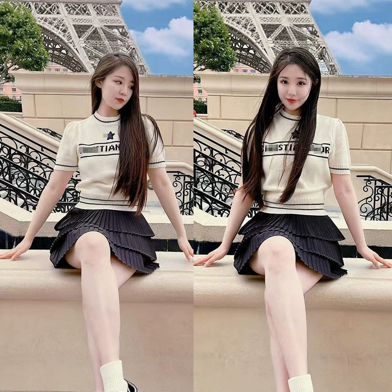 Authentic Version of Dijia's High-Quality Slim-Fit Casual Top, Fashionable and Versatile, Same Style as Celebrities Authentic Version of Dijia's High-Quality Slim-Fit Casual Top, Fashionable and Versatile, Same Style as Celebrities