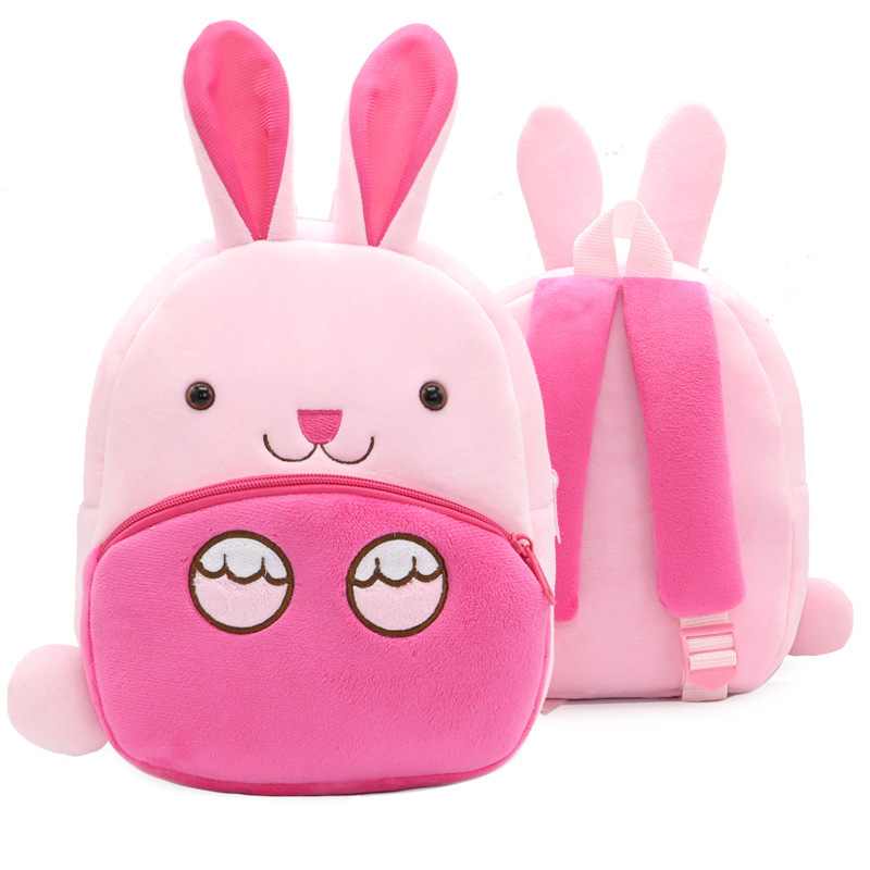 Mochila Escolar de Peluche con Diseño de Zoológico, Linda Mochila de Dibujos Animados