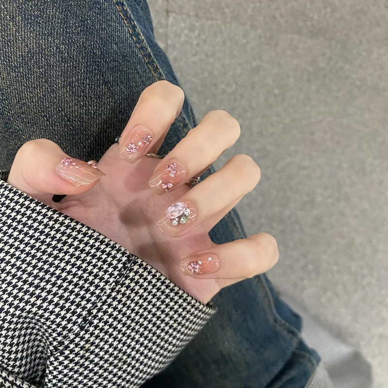 BY1526 diamante rosa base naranja