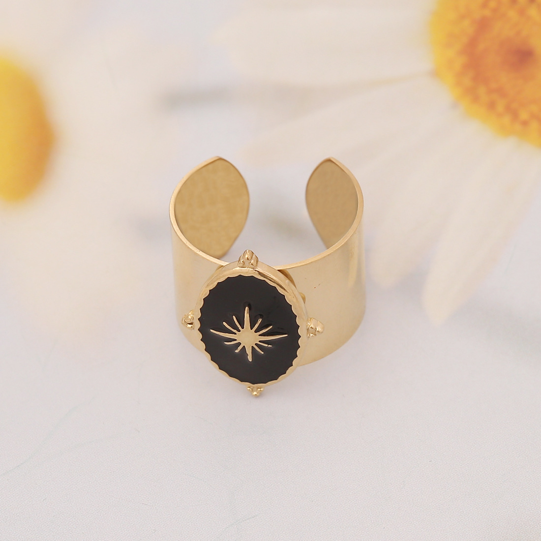 Fashion Geometric Stainless Steel Open Ring Plating Stainless Steel Rings