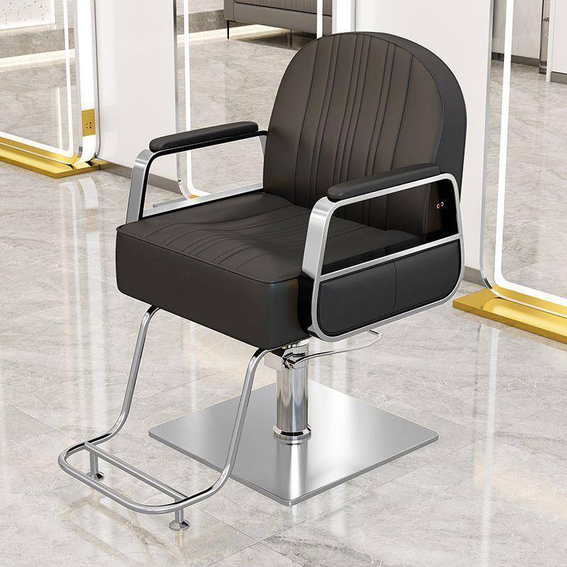 Silla de peluquería silla de salón de peluquería silla de corte de pelo silla de elevación rotativa de acero inoxidable silla de barbero image 27