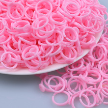 塑料指环彩色女童戒指托手工饰品配件批发diy卡通戒指底托半成品