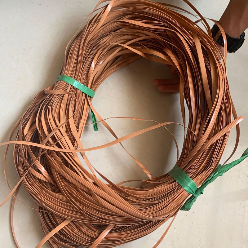 PE caña material de reparación de silla de caña plástico tejido a mano cuerda DIY canasta pequeña canasta taburete redonda plana