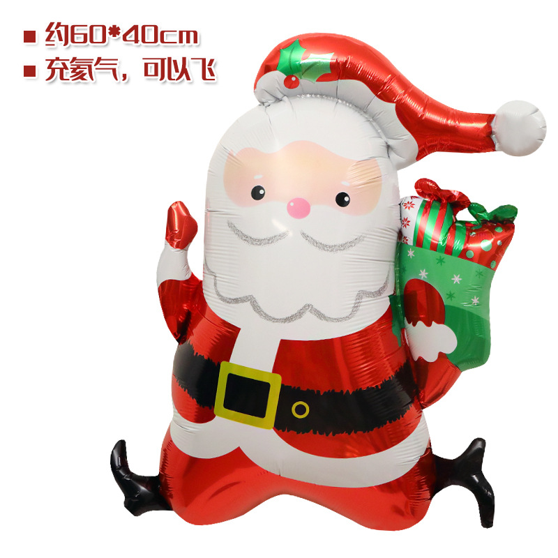 Tienda ventana Decoración Accesorios juguete globo Navidad caramelo muleta ancianos muñeco de nieve árbol de Navidad globo foto