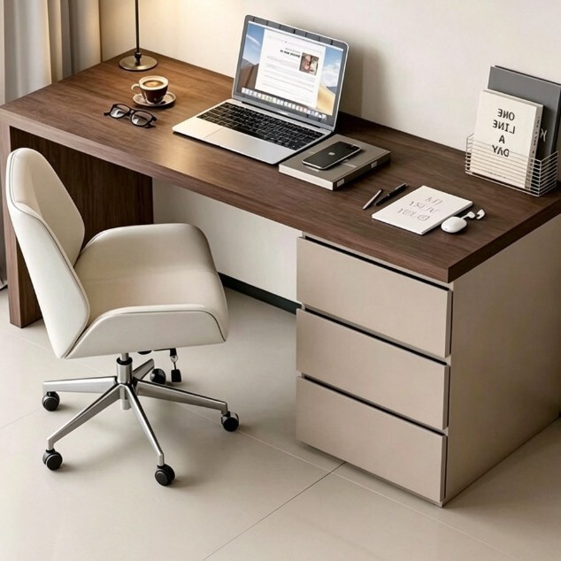 Wall-mounted desk and computer table integrated into the living room, wall-mounted office desk, study table, bedroom dressing table, simple home desk
