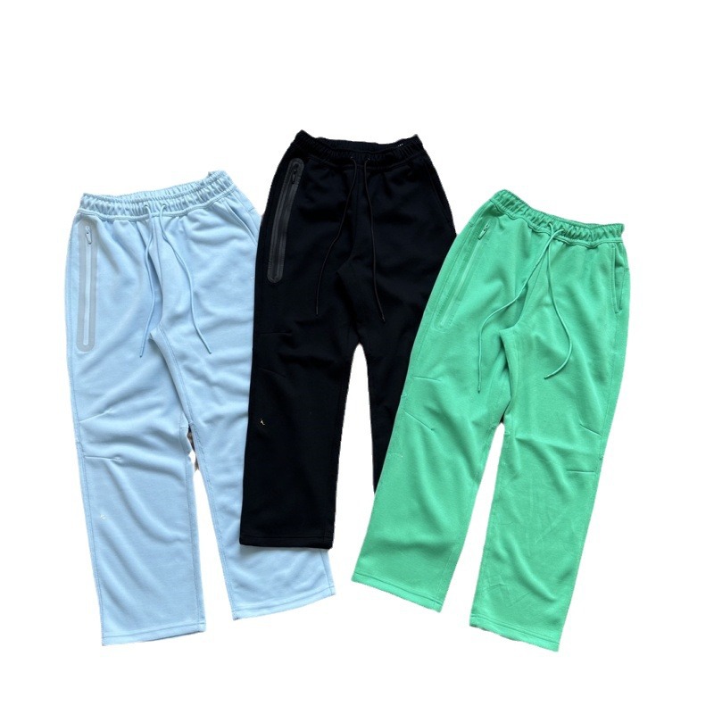 24 años de primavera y otoño para hombres nuevos pantalones de impresión rectos sueltos pantalones casuales de moda pantalones deportivos grandes pantalones de empalme