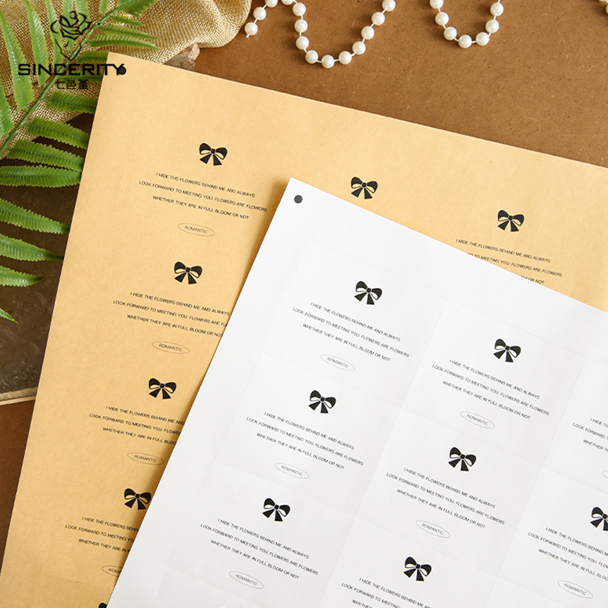 Pegatinas simples de pensamiento de siete colores, pegatinas de embalaje de ramo, papel de embalaje de flores, floristería de bricolaje, floristería de materiales, floristería