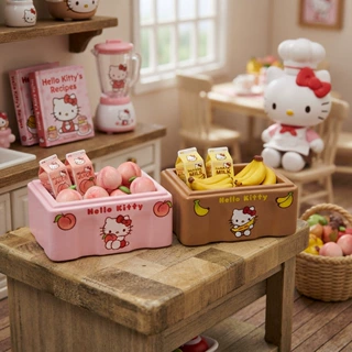 Hello Kitty微缩泡沫箱收纳盒摆件 娃娃屋场景可爱玩具模型配件