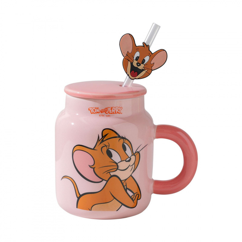 Gatos y ratones de dibujos animados tazas de color exquisita oficina en el hogar regalo de mano fábrica taza de cerámica venta directa