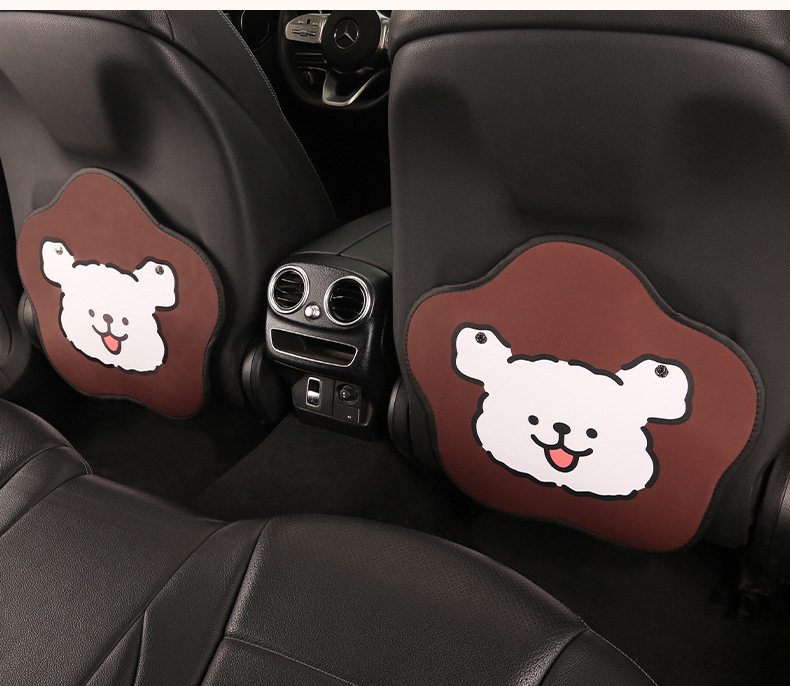 Women's Cute Cartoon Car Seat Back Anti-Kick Pad Dirty Resistant Car Rear Seat Back Anti-Stain Pad