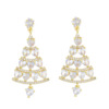 Fashionable sophisticated Christmas earrings, European style, light luxury style, diamond encrusted, Birthday gift