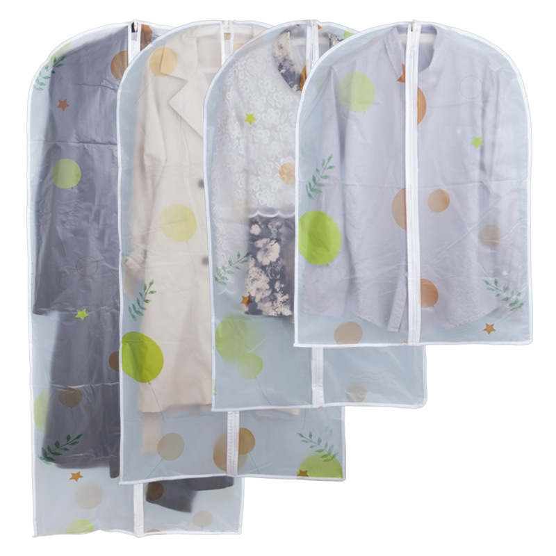 Ropa transparente cubierta de polvo bolsa de polvo no tejida traje cubierta abrigo bolsa de polvo de ropa peva almacenamiento de ropa