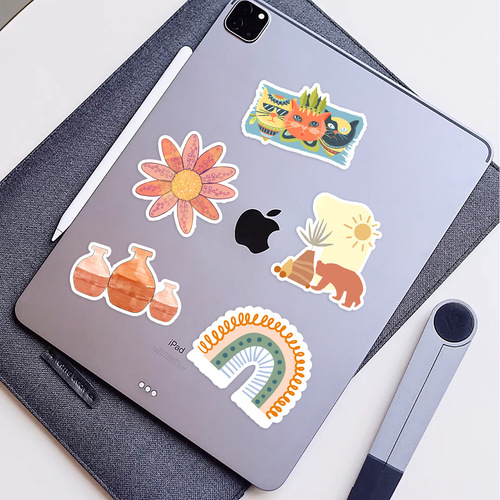 50 New Radiation Game Doodle Sticker Cross-Border Refugee Shelter Kid Notebook Personality Sticker Waterproof Wholesale