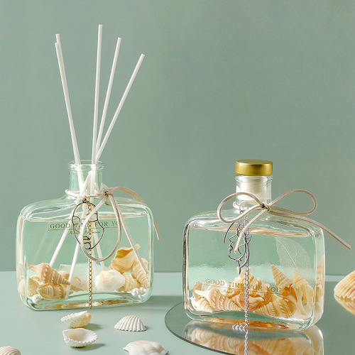 New 100ml square bottle conch fireless aromatherapy ornaments indoor living room bathroom perfume home freshener