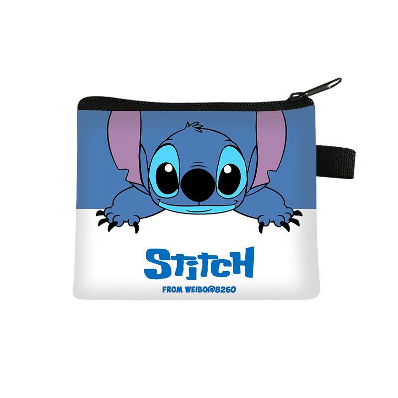 Monedero Infantil de Stitch, Popular en 2025, para Monedas, Llaves, Audífonos, Cartera de Poliéster con Dibujos Animados, Venta al Por Mayor