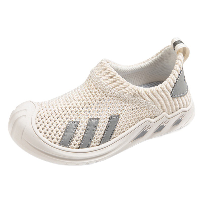 Zapatos para niñas, zapatos deportivos de malla transpirable, primavera y otoño 2025, nuevos zapatos de malla de verano para niños, zapatos blancos de malla única para bebés