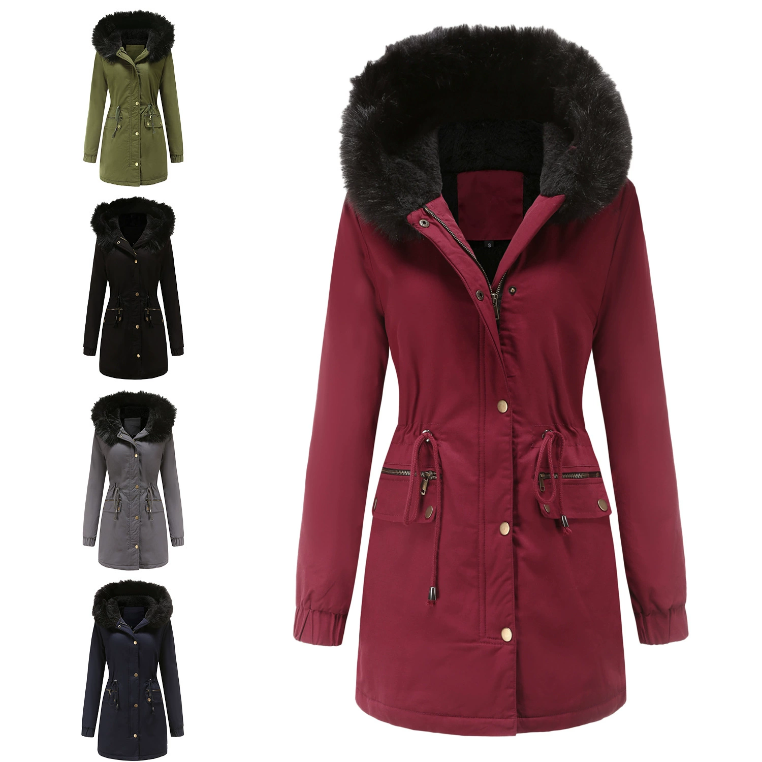 (Cross-border trading), winter long down jacket for leisure, mid-length