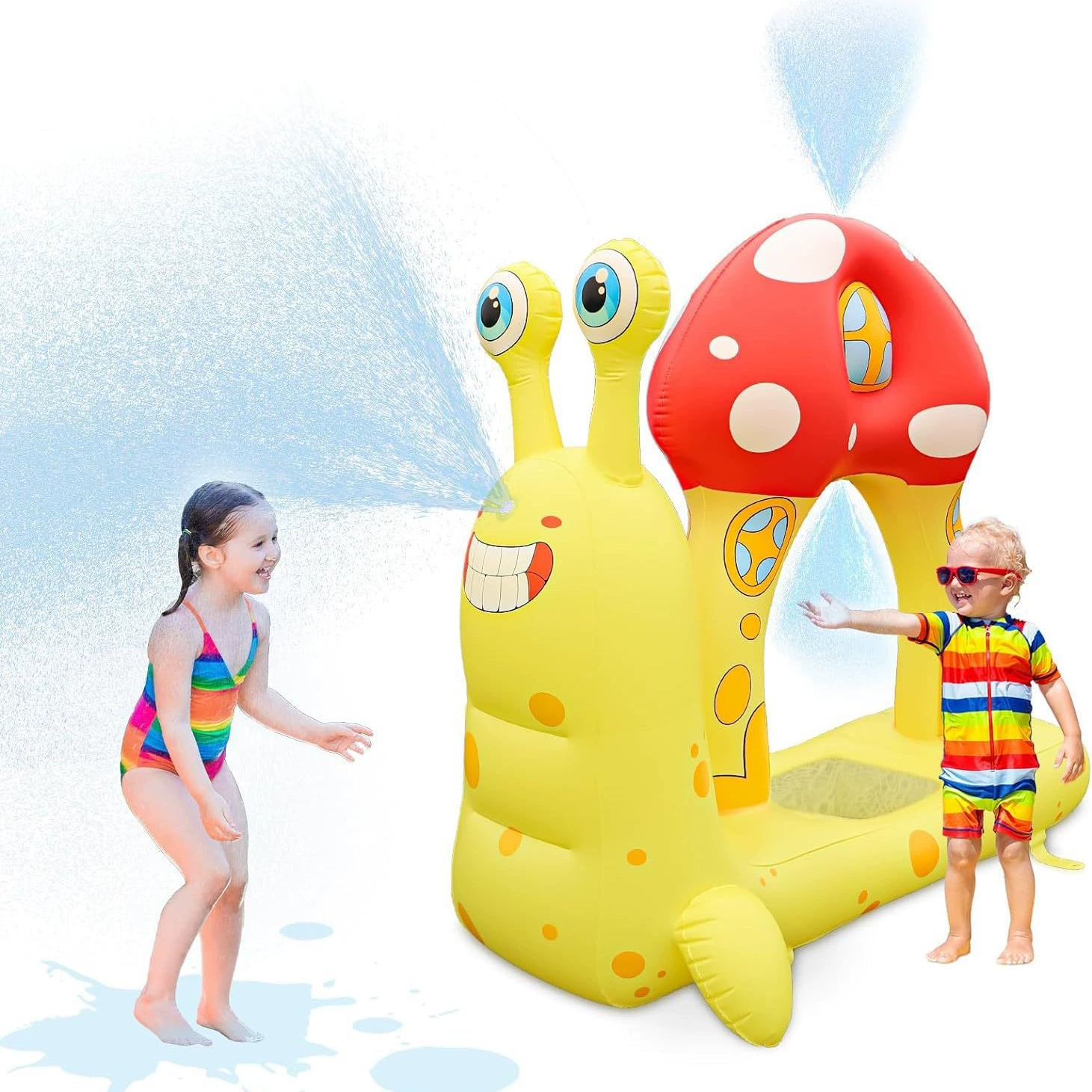Трансграничная поставка надувная улитка с грибным домом разбрызгивание игрушек на открытом воздухе газон для родителей и детей интерактивная игра в воду
