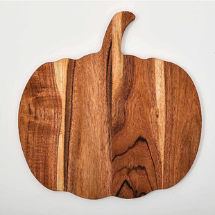 Hot Selling Acacia Wooden Chopping Board Pumpkin Shaped Acacia Wooden Fruit Breadboard Western Food Steak Cheese Board