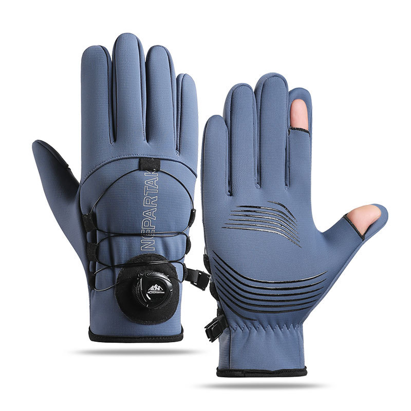 屋外防水手袋、冬用タッチスクリーン、防風性と保温性、ジッパー付きスポーツ手袋、男性と女性用、ベルベット、登山、スキー用手袋