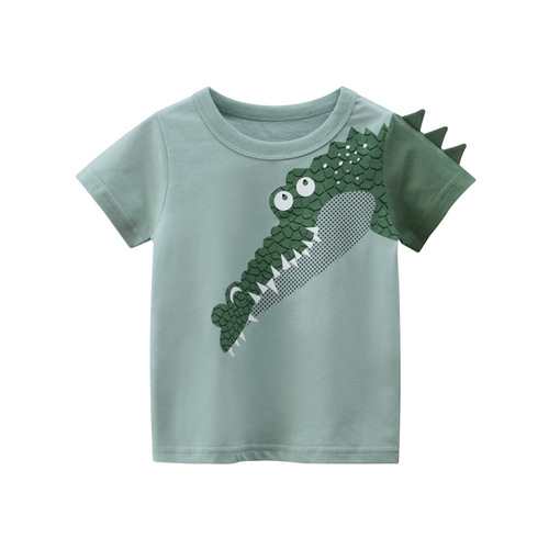 27kids Korean style children's clothing 2024 summer new wholesale children's short-sleeved t-shirt male baby clothes one piece consignment sale