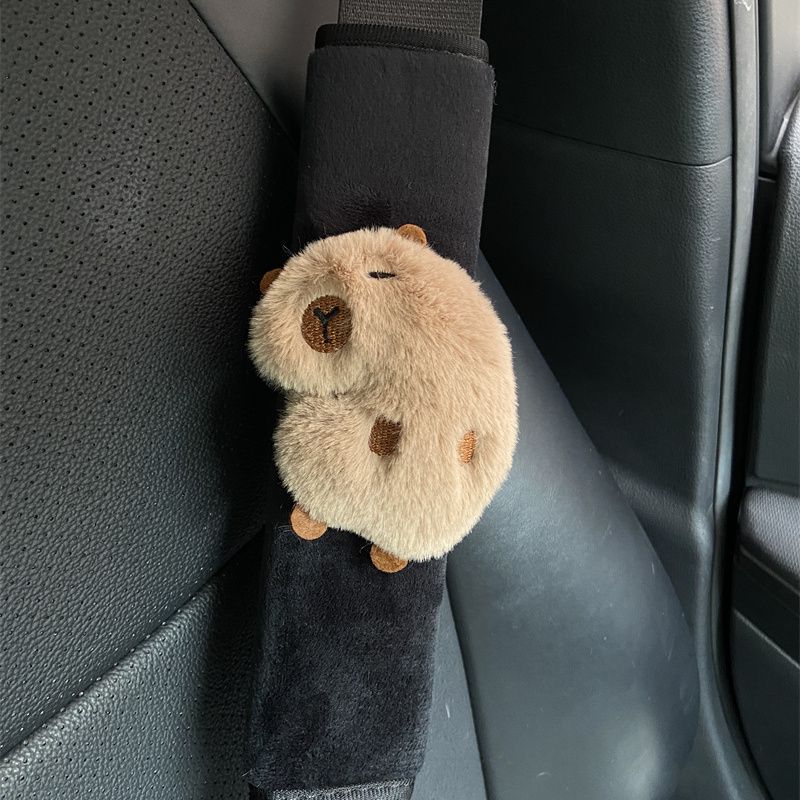 Kapibala Little Red Book Seat Belt Shoulder Pad Decorative Cover Doll Cute Cartoon Car Decoration Car