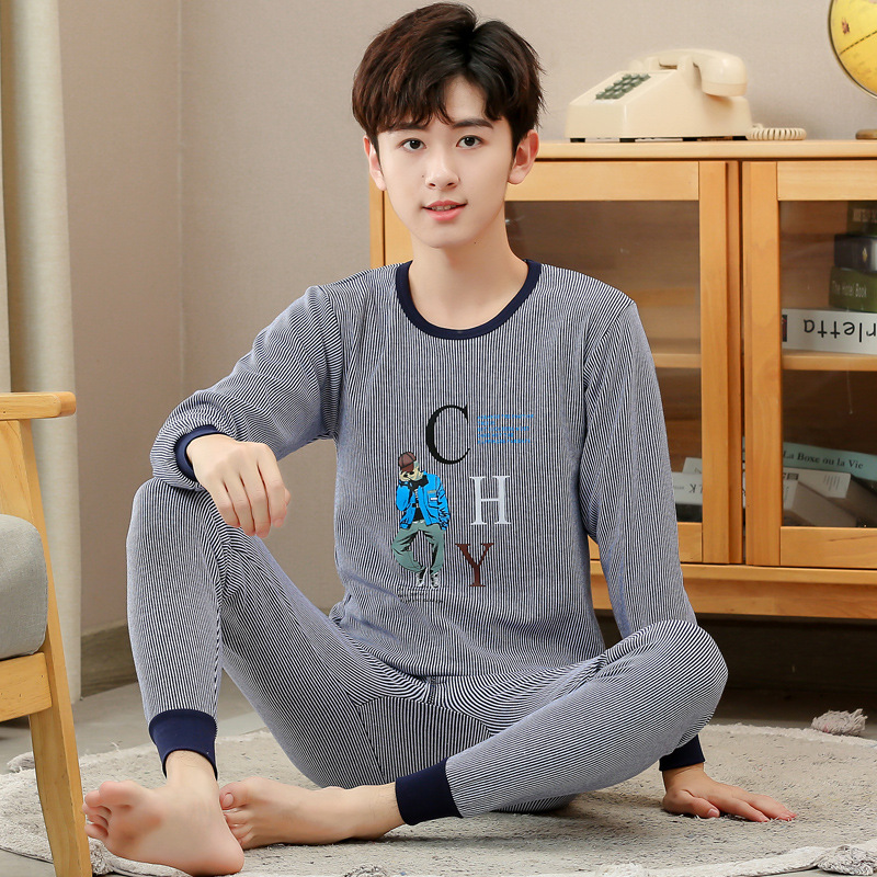 9-24 años niños y adolescentes ropa de otoño pantalones largos traje de hombres medio y grande suéter de algodón para niños ropa interior para el hogar