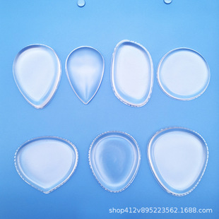 Transparent Silicone Powder PUff 3d Beauty Egg Does Not Eat Powder, Easy to Apply Makeup Jelly Q Elastic Makeup Air Cushion PU Wet Powder PUff