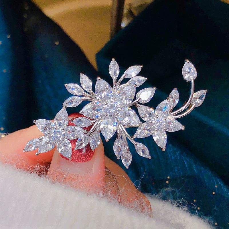 Брошь с zircon лейпелем, костюмная куртка высокого класса, булавка, аксессуары, микроинкрустация, Южная Корея, простой и элегантный дизайн