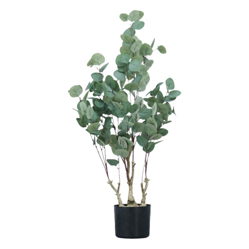 Árbol de dinero artificial Árbol de eucalipto bonsai Nórdico piso Planta artificial decoración árbol artificial Bonsai interior dinero hoja
