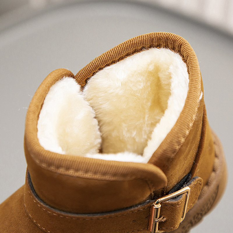 Bottes d'hiver pour filles et garçons 2024 pour enfants, chaussures en coton épais et pelucheux pour bébés_voghion.com