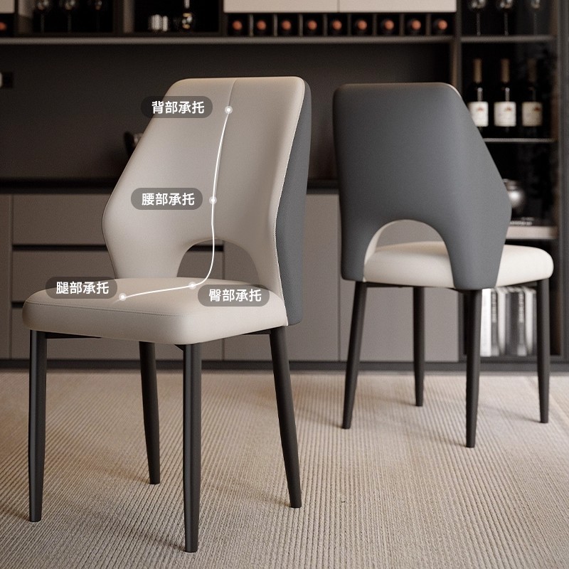 Mesa de comedor casera silla de respaldo nórdica de lujo ligero silla de comedor de alta calidad nuevo taburete de restaurante de tipo pequeño