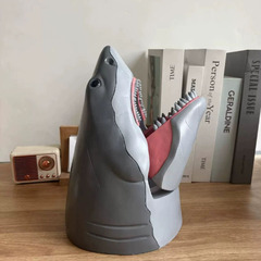 跨境爆品JAWS 50th Anniversary Popcorn Bucket鲨鱼形爆米花桶