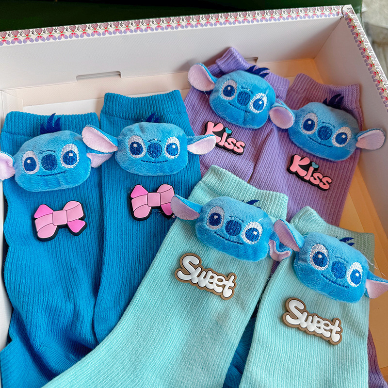 Stilwell Long Socks Mid-length Socks Korean Style Cute 3D Personality Pile Socks Cute Hanging Ornaments Stilwell Long Socks Mid-length Socks Korean Style Cute 3D Personality Pile Socks Cute Hanging Ornaments