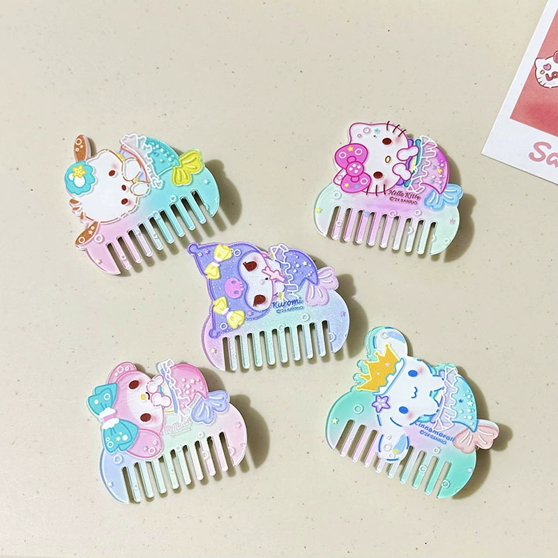 Новая милая расческа Sanrio двойного назначения, милая девчачья универсальная практичная заколка для укладки волос, украшение для волос