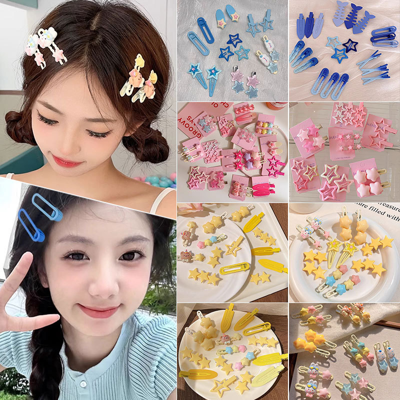 Horquilla de color de dibujos animados pinza de flequillo lateral lindo pinza de todo fósforo amarillo de leche femenina horquilla de verano sin costuras pinza de una línea accesorios para el cabello
