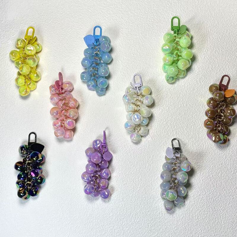 Acrylic Grape String Keychain Girly Heart Color Solid Color Beads Car Pendant Women's Bag Accessories Pendant Acrylic Grape String Keychain Girly Heart Color Solid Color Beads Car Pendant Women's Bag Accessories Pendant