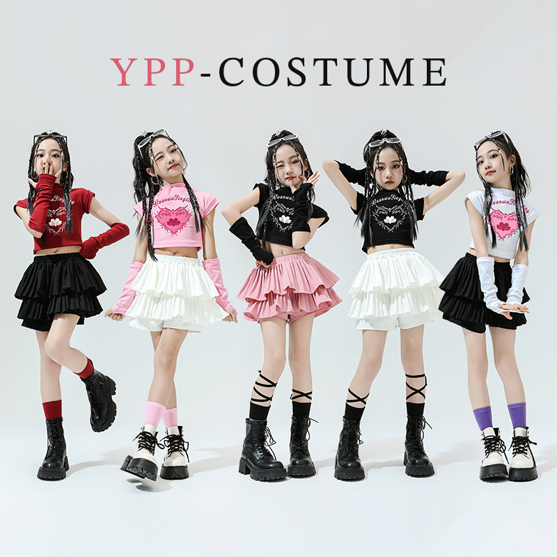 Jazz Street Dance Costume Children's Girl suit jazz Sweet Cool Hip Hop Opening Ceremony Performance Costume Cheerleading Costume Tide